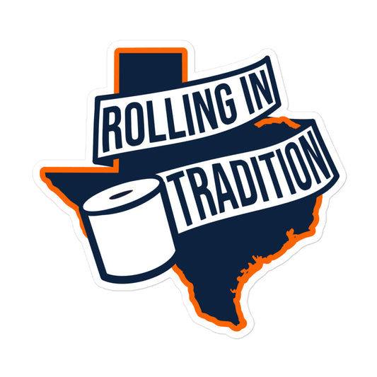 Sticker - Rolling in Tradition Texas State Logo