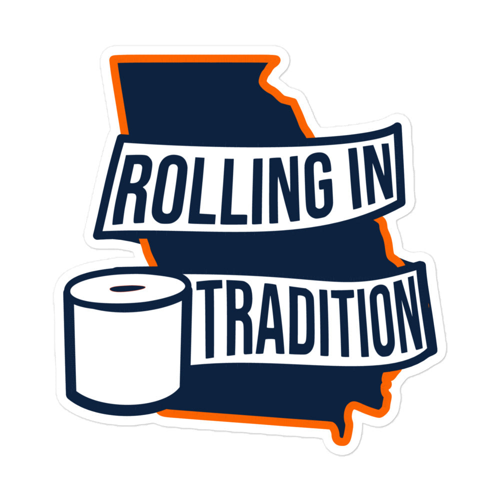 Sticker - Rolling in Tradition Georgia State Logo