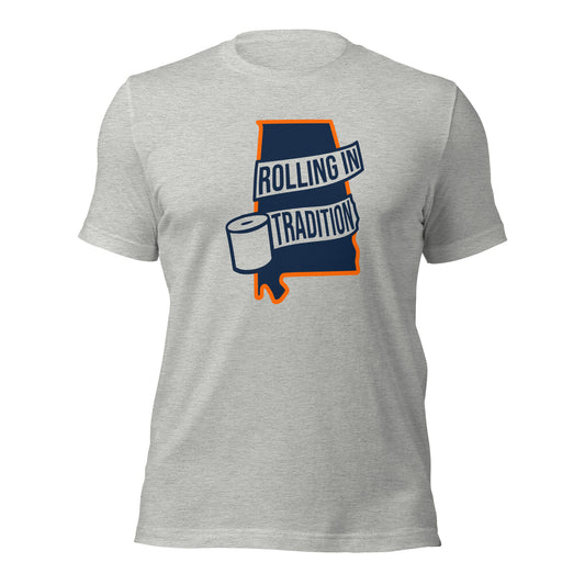 Gray T-shirt - Rolling in Tradition State Logo